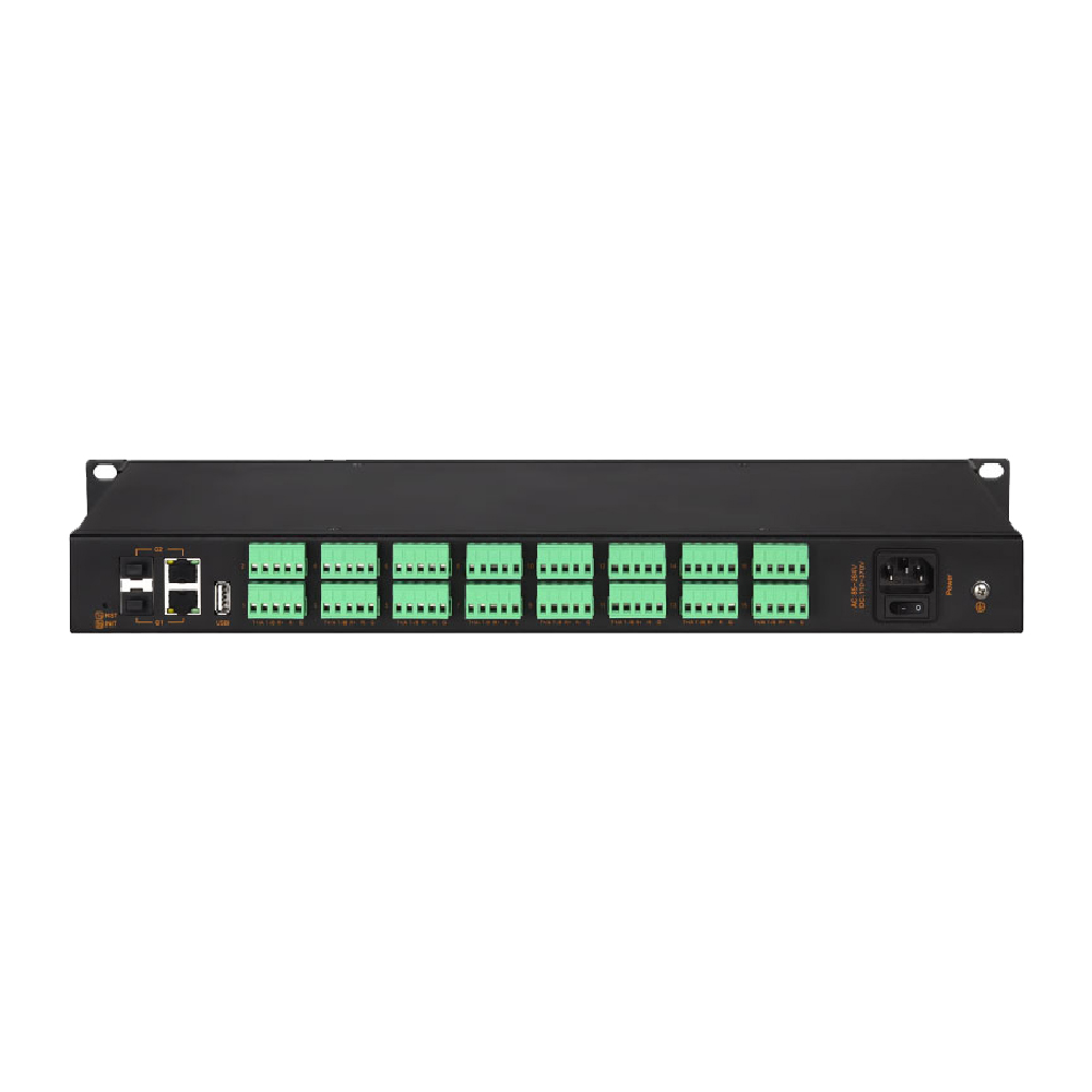工业级光电隔离型16路RS485/422机架式光纤串口服务器MODBUS网关